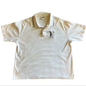 Vintage Warner Brothers Bugs Bunny Gold Shirt. Off White. Sz. L. Good Condition!